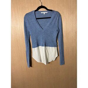 Veronica Beard merino wool/cotton layered light sweater
